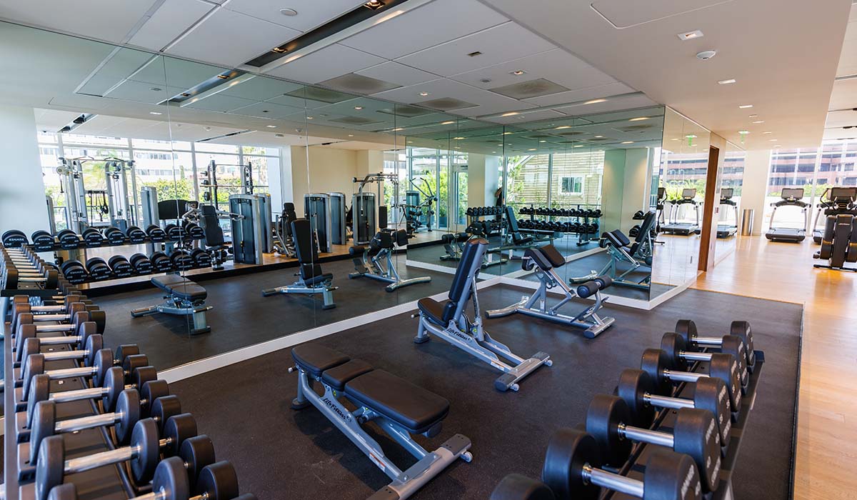LMLA Fitness Center with free weights